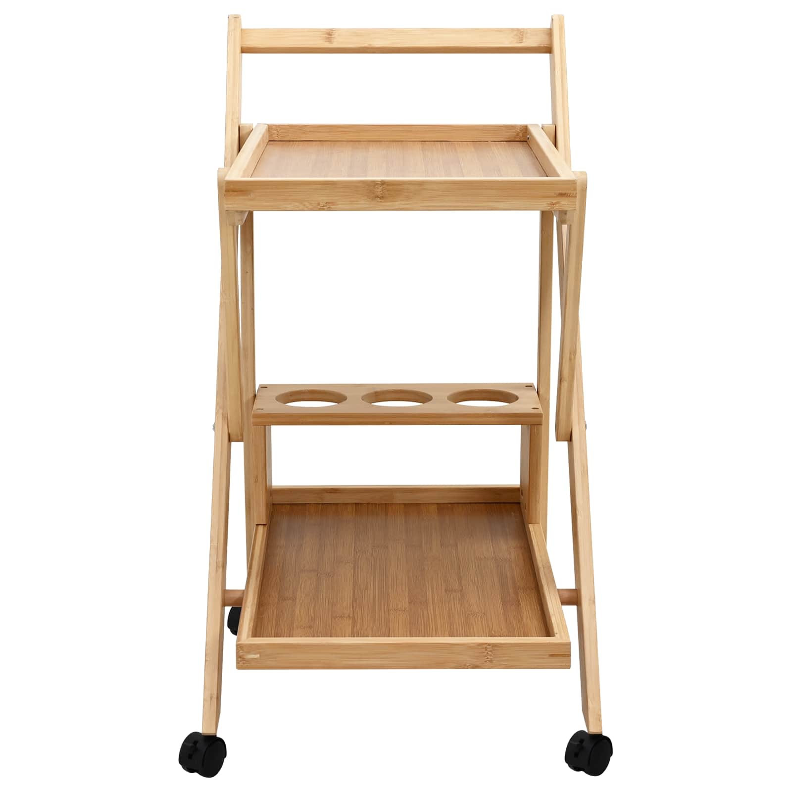 Carrito de cocina con ruedas Marrón Claro 65 x 40,5 x 76,5 cm