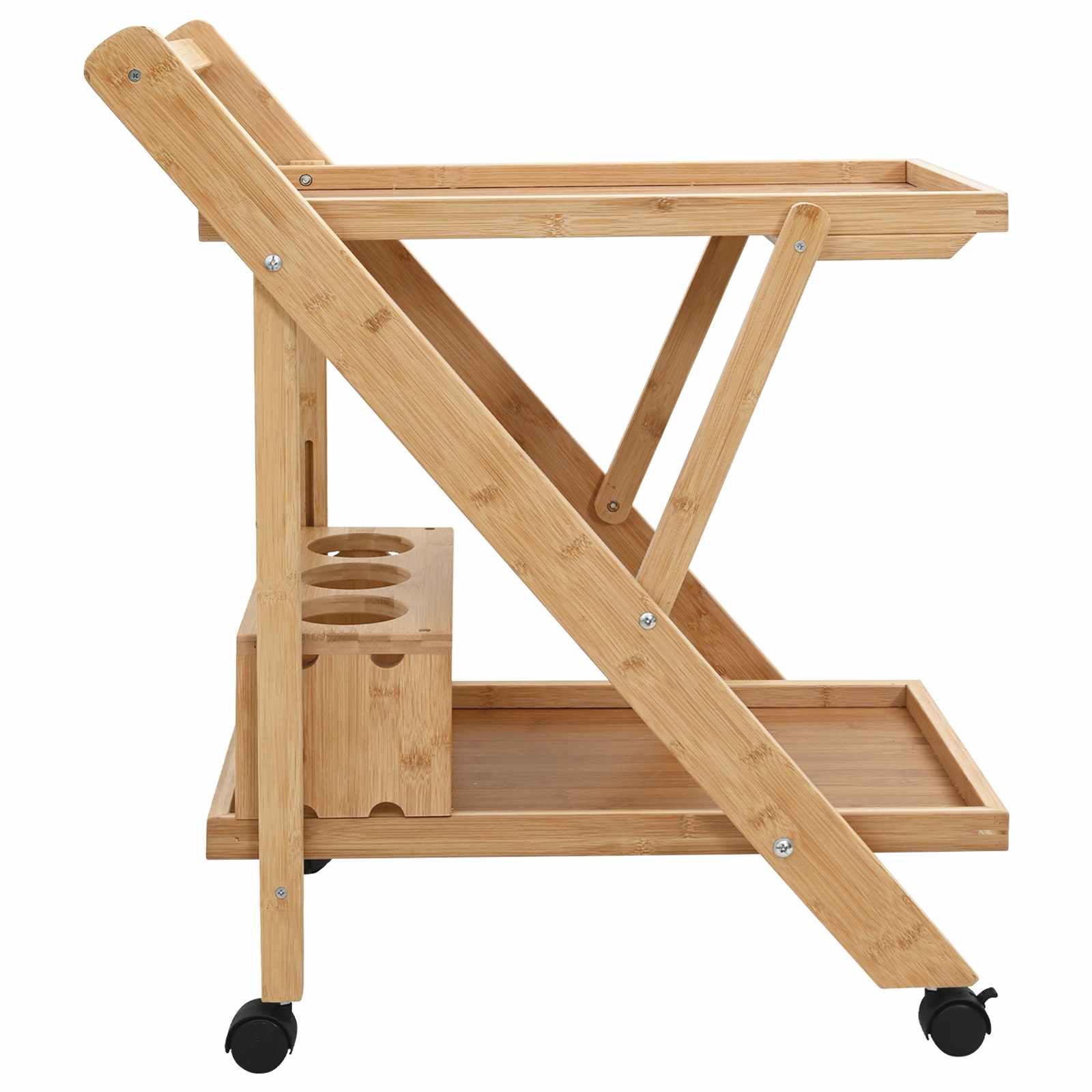 Carrito de cocina con ruedas Marrón Claro 65 x 40,5 x 76,5 cm