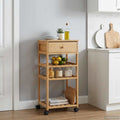 Carrito de cocina con ruedas Natural 37 x 36 x 80 cm Bambú