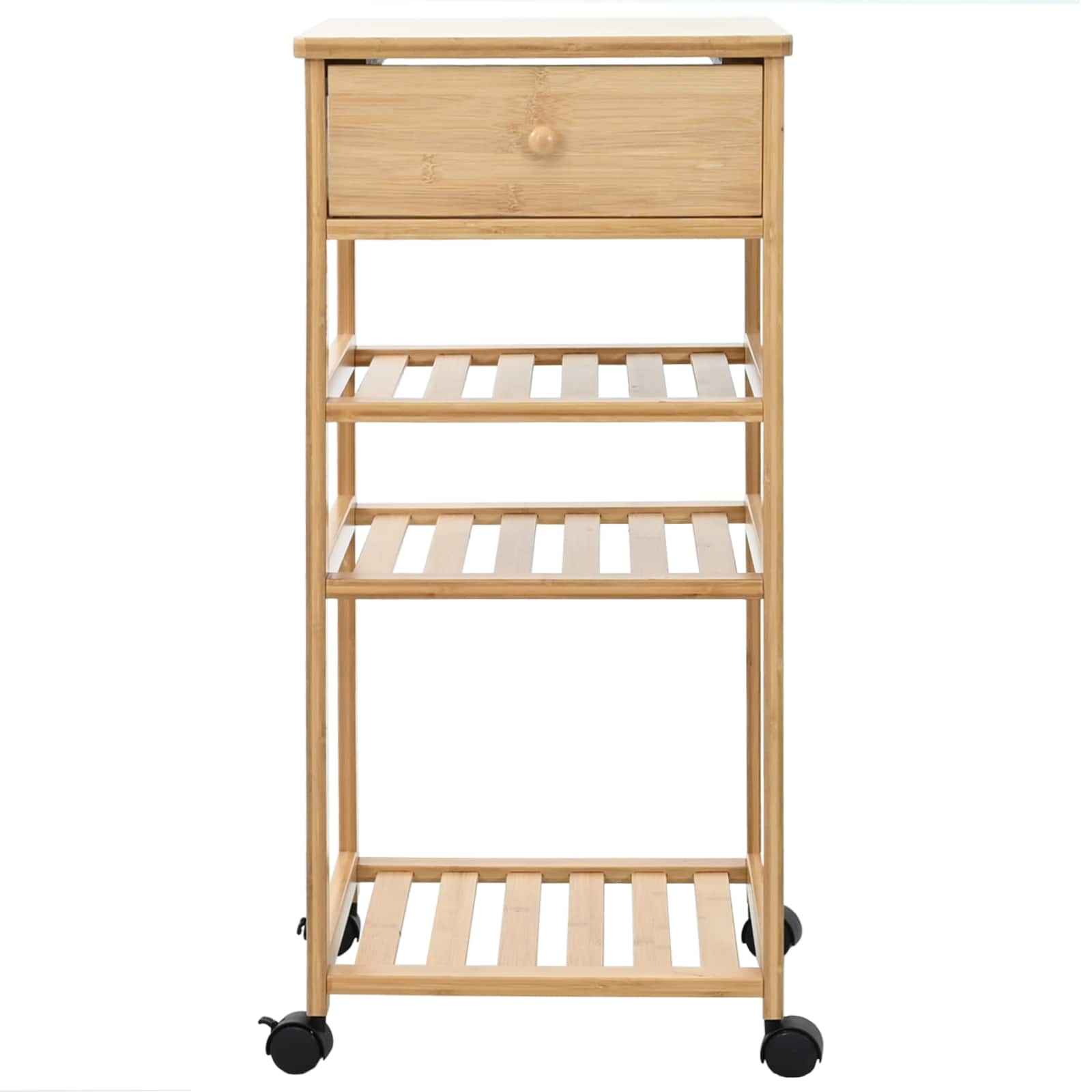 Carrito de cocina con ruedas Natural 37 x 36 x 80 cm Bambú