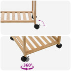 Carrito de cocina con ruedas Natural 37 x 36 x 80 cm Bambú