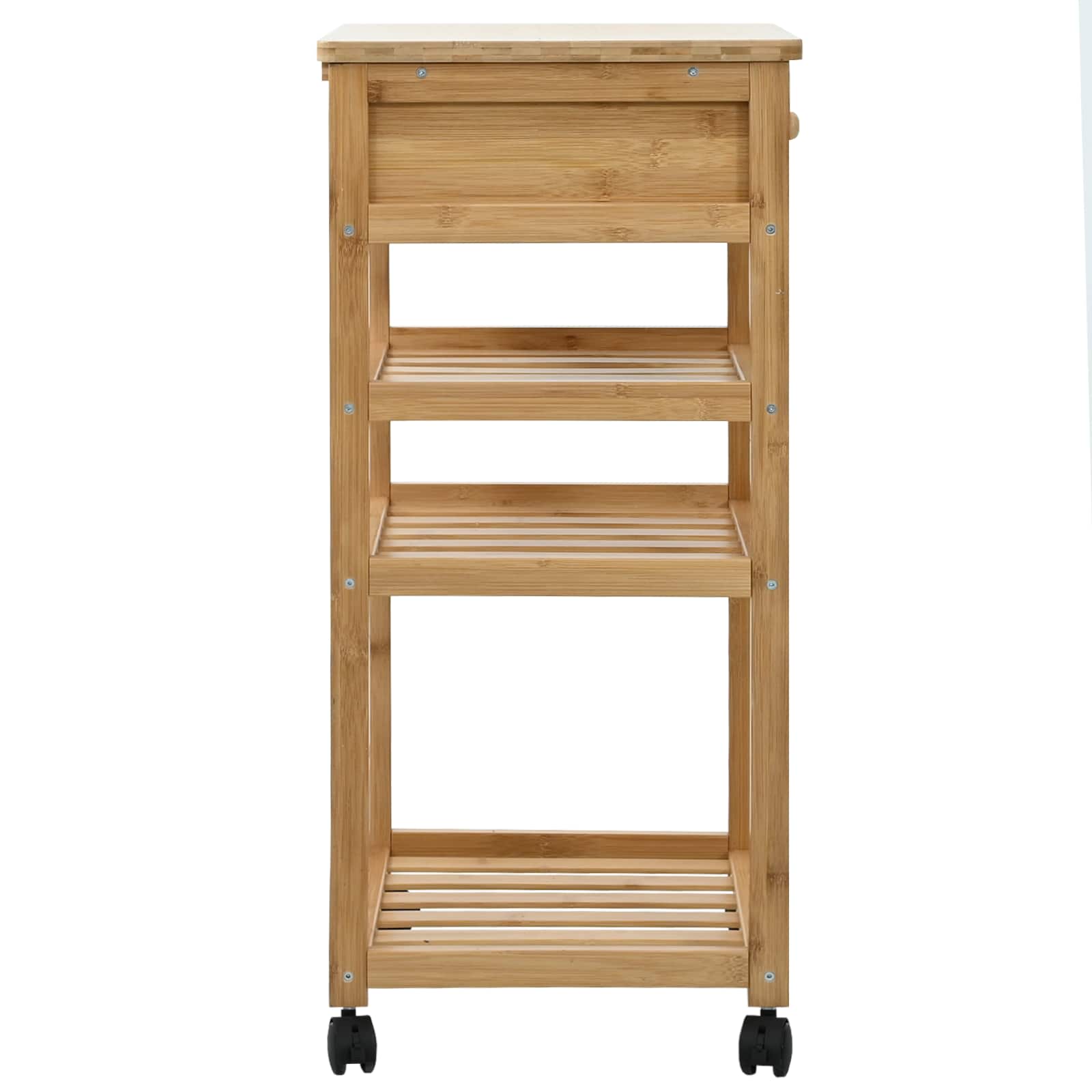 Carrito de cocina con ruedas Natural 37 x 36 x 80 cm Bambú