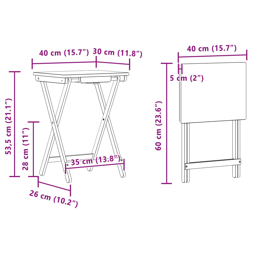 Mesa de Cocina Manual Natural 40 x 30 x 53,5 cm Bambú