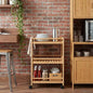 Carrinho de Cozinha com Rodas Natural 37 x 36 x 80 cm Bambu