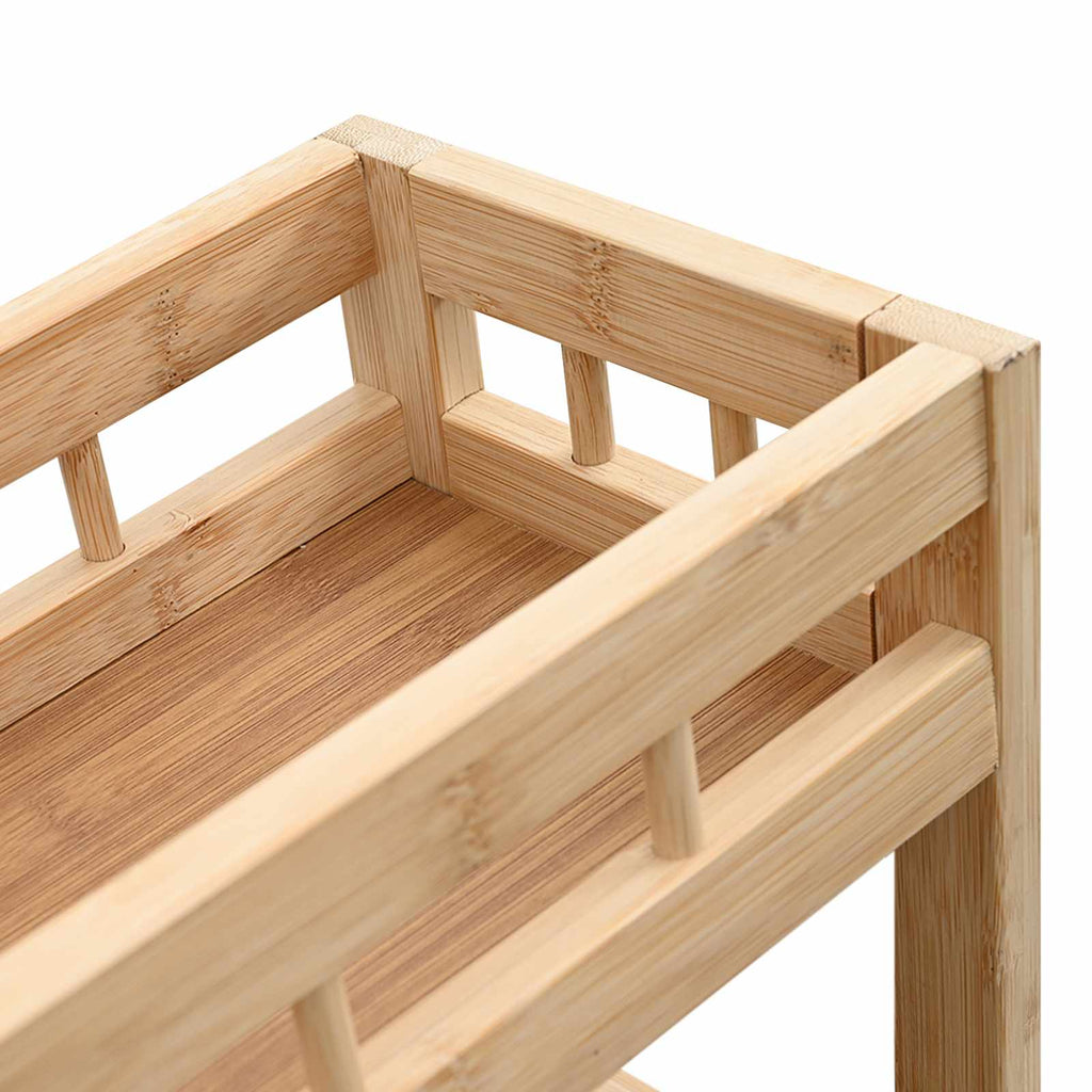 Carrito de cocina con ruedas Natural 60 x 18 x 97 cm Bambú