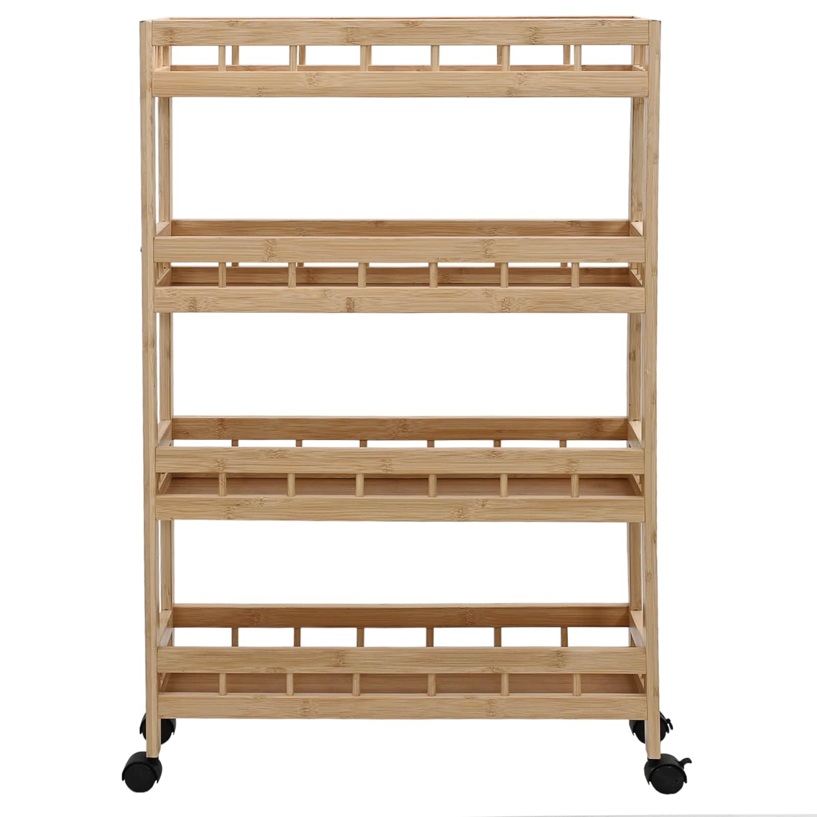 Carrito de cocina con ruedas Natural 60 x 18 x 97 cm Bambú