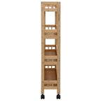Carrito de cocina con ruedas Natural 60 x 18 x 97 cm Bambú