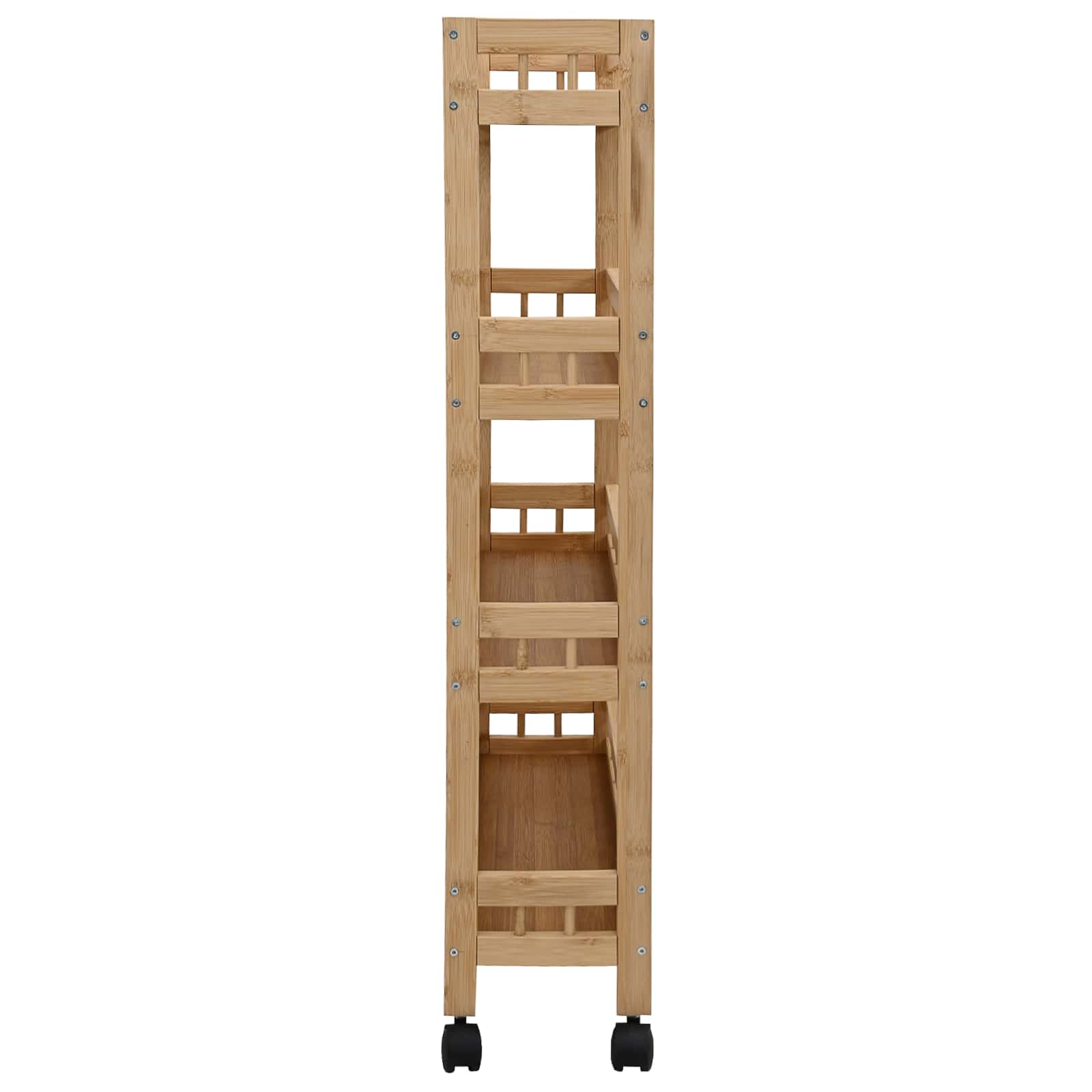 Carrito de cocina con ruedas Natural 60 x 18 x 97 cm Bambú