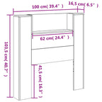 Cabecero con estante 100 x 16,5 x 103,5 cm Madera de ingeniería
