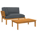 Juego de Sofá con cojín 2 pcs Antracita Madera de Acacia Sólida