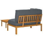 Juego de Sofá con cojín 2 pcs Antracita Madera de Acacia Sólida