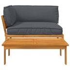 Juego de Sofá con cojín 2 pcs Antracita Madera de Acacia Sólida