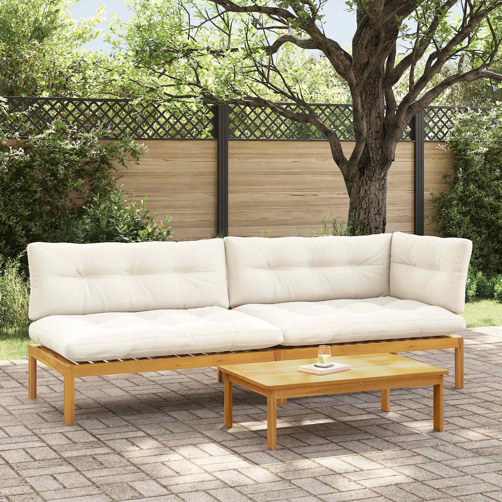 3 Piece Garden Pallet Sofa Units