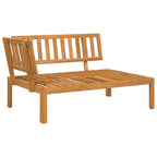Juego de Sofá 4 pcs Gris Madera de Acacia Sólida