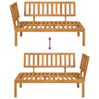 Juego de Sofá 4 pcs Gris Madera de Acacia Sólida