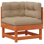 Conjunto de Sofás de Jardín 6 pcs Marrón Cera