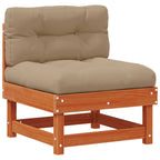 Conjunto de Sofás de Jardín ARAKIL 8 pcs Marrón Cera