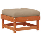 Conjunto de Sofás de Jardín ARAKIL 8 pcs Marrón Cera
