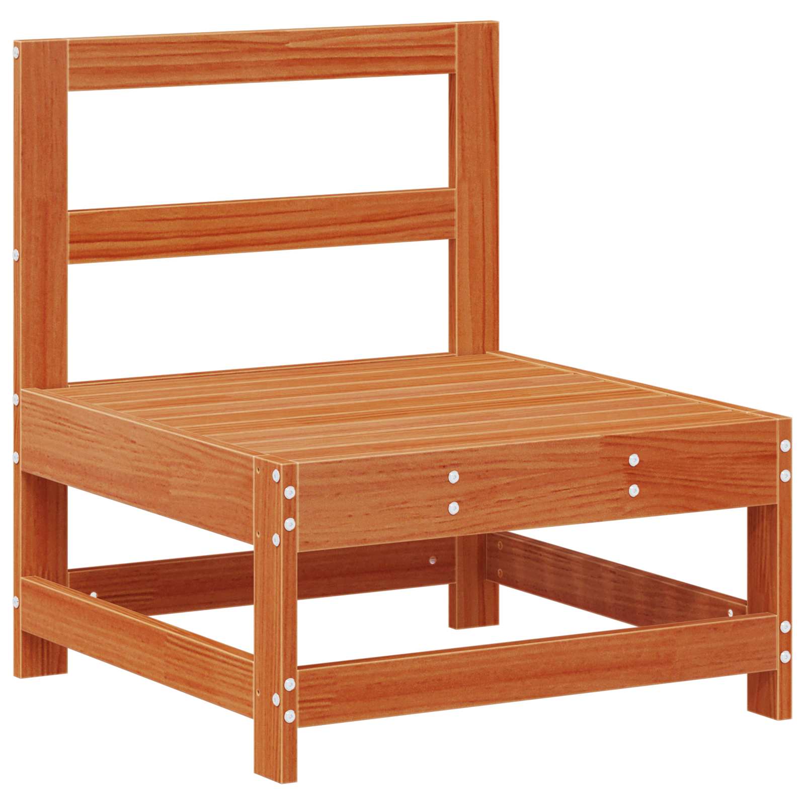 Conjunto de Sofás de Jardín 8 pcs Marrón Cera Pino macizo