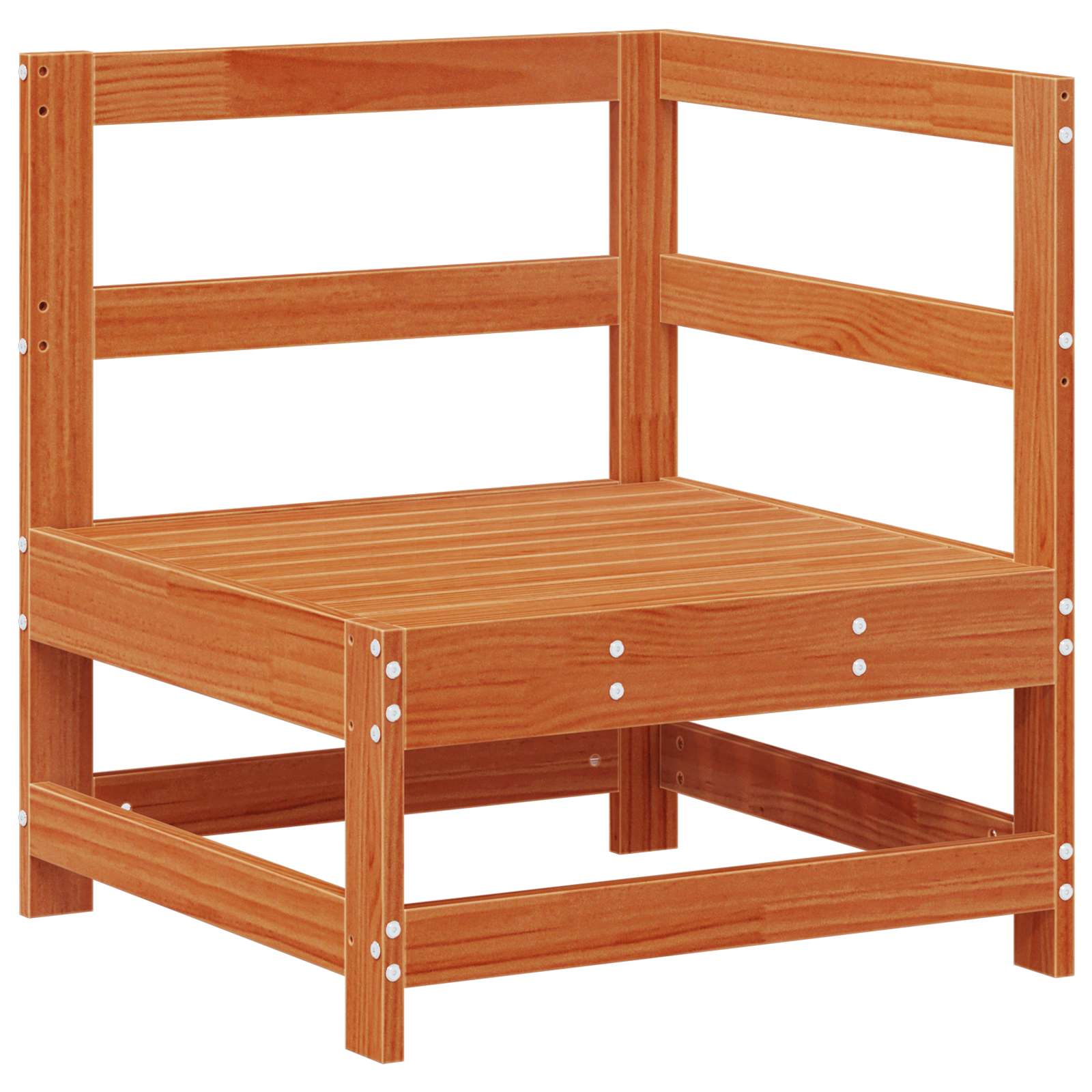 Conjunto de Sofás de Jardín 8 pcs Marrón Cera Pino macizo
