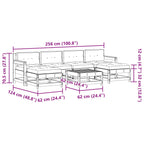 Conjunto de Sofás de Jardín 7 pcs Marrón Cera