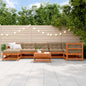 Conjunto de sofás de jardín 8 pcs marrón cera