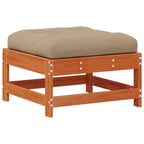 Conjunto de Sofás de Jardín 7 pcs Marrón Cera