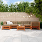 8-Piece Rattan Garden Sofa Set Brown