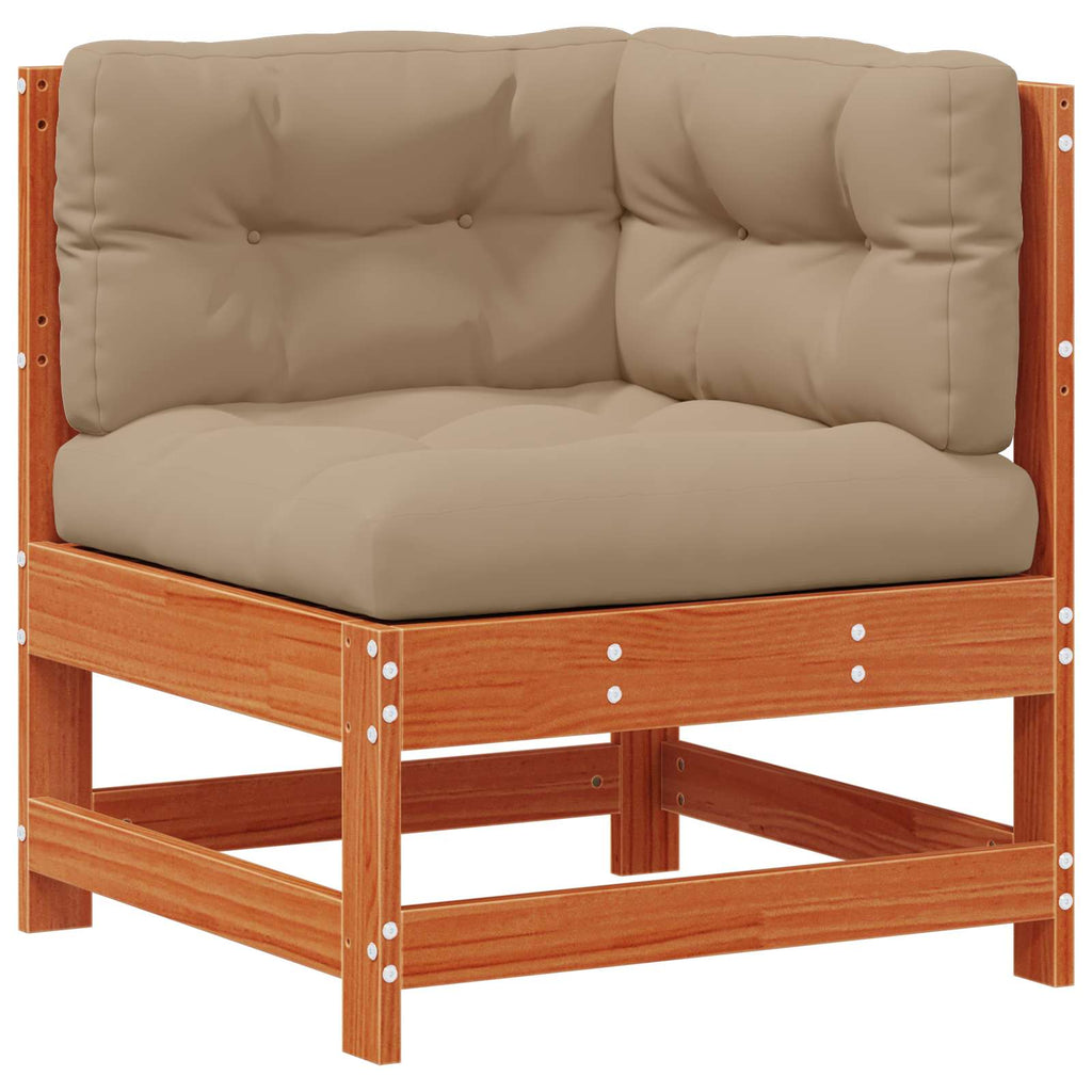 Conjunto de Sofás de Jardín 8 pcs Marrón Cera