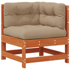 Conjunto de Sofás de Jardín 8 pcs Marrón Cera