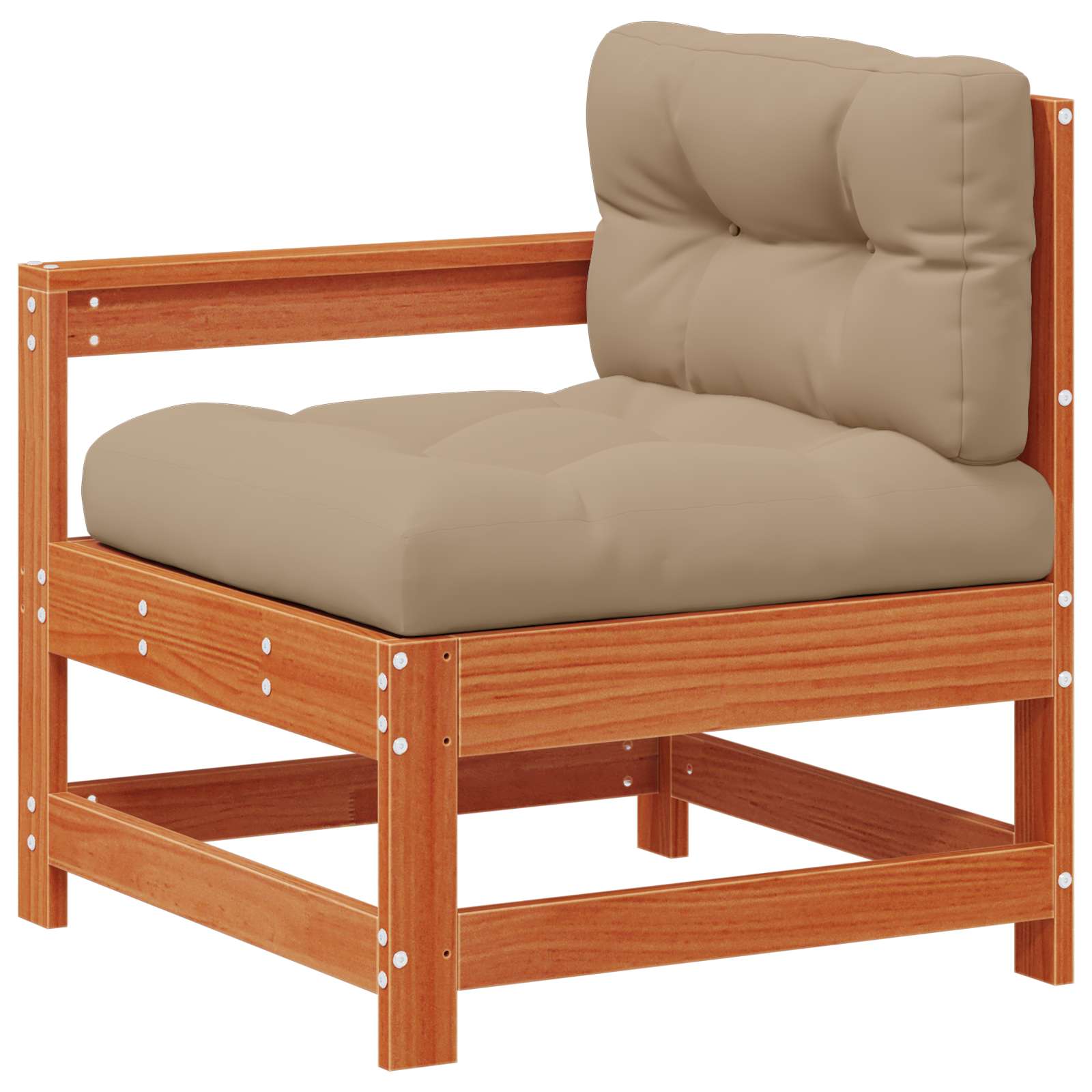 Conjunto de Sofás de Jardín 10 pcs Marrón Cera