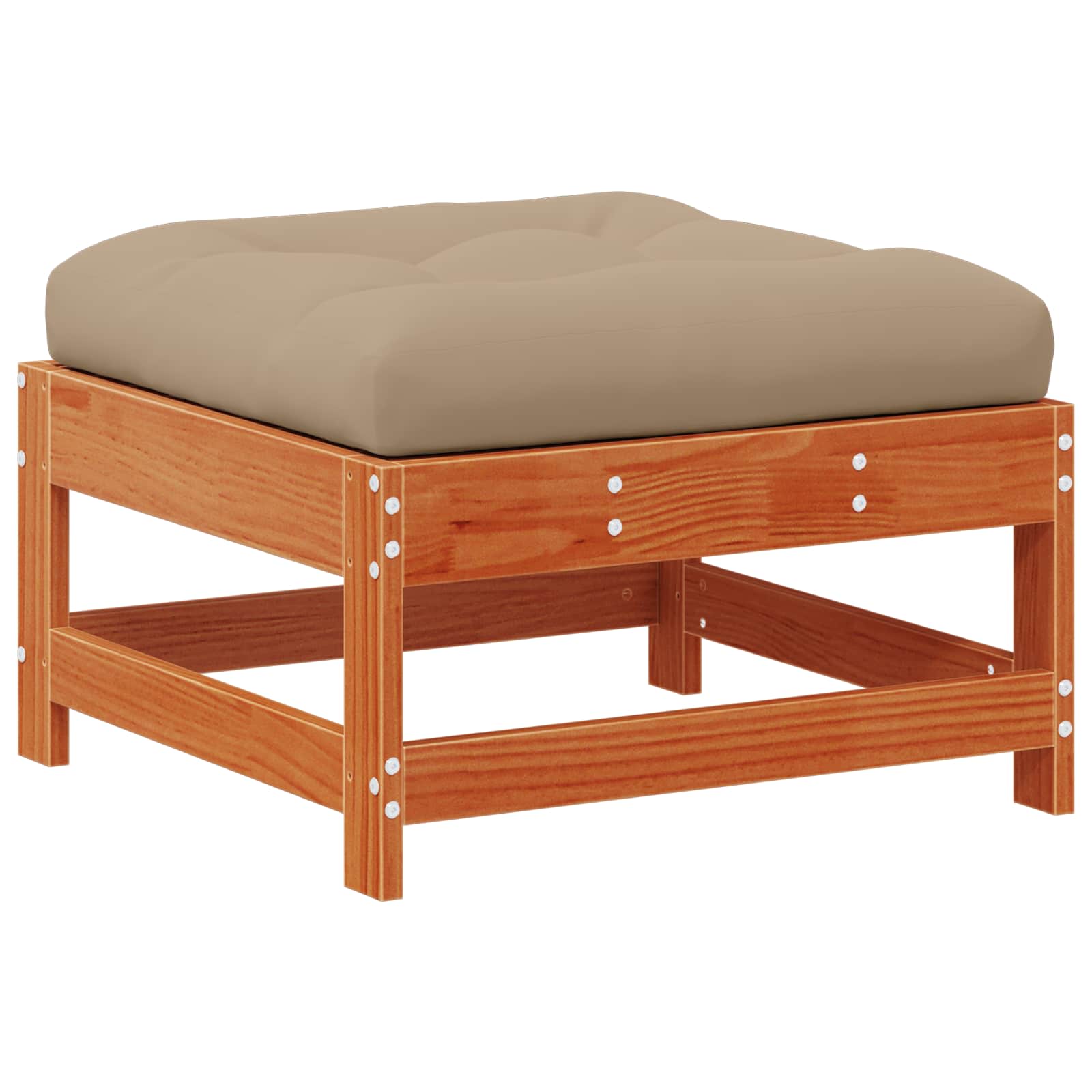 Conjunto de Sofás de Jardín 10 pcs Marrón Cera