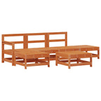 Conjunto de Sofás de Jardín 6 pcs Marrón Cera
