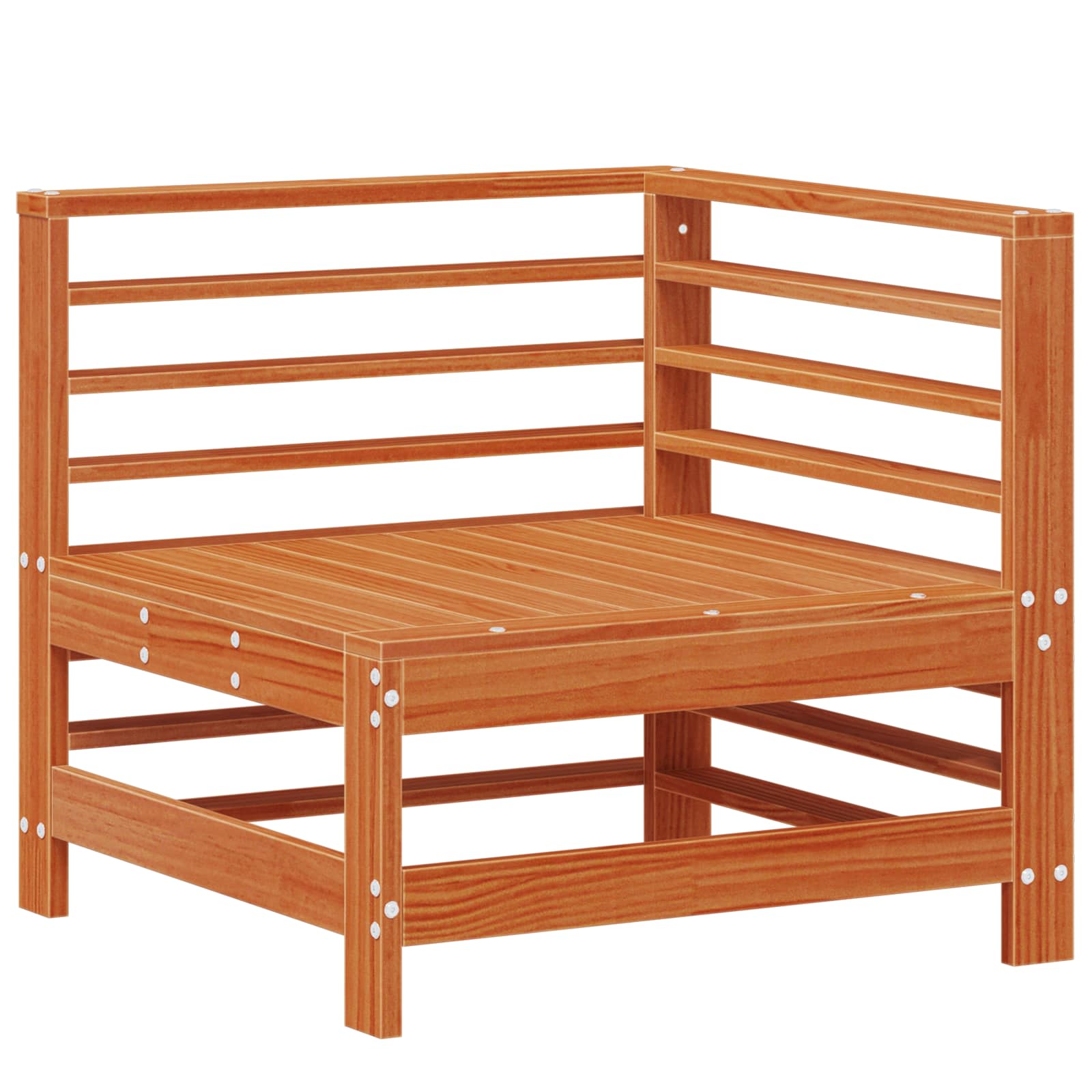 Conjunto de Sofás de Jardín 5 pcs Marrón Cera