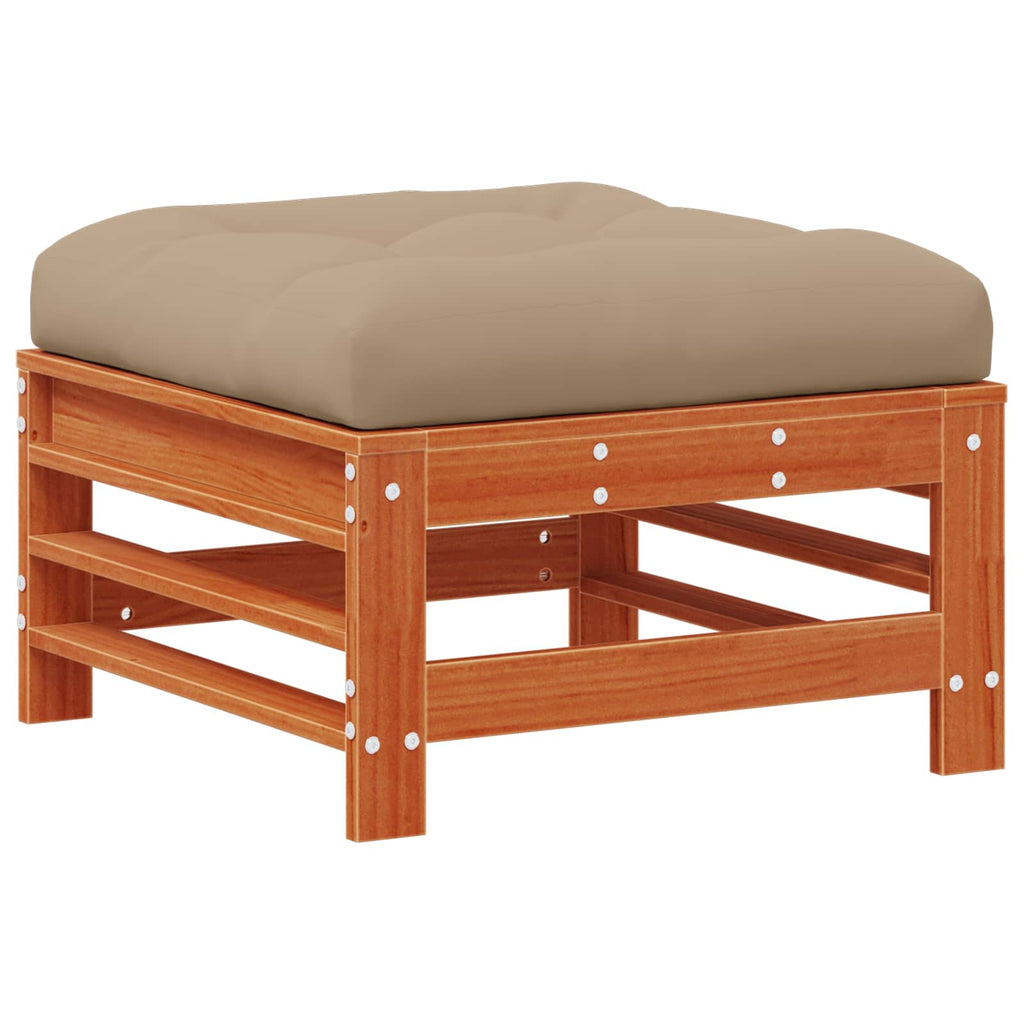 Conjunto de Sofás de Jardín 6 pcs Marrón Cera
