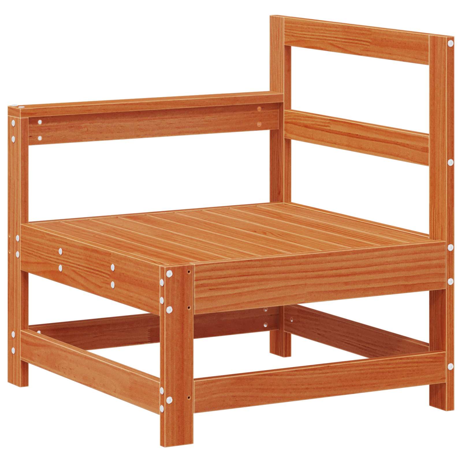Conjunto de Sofás de Jardín 8 pcs Marrón Cera Pino macizo