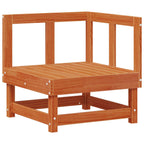 Conjunto de Sofás de Jardín 5 pcs Marrón Cera Pino macizo