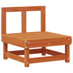 Conjunto de Sofás de Jardín 5 pcs Marrón Cera Pino macizo