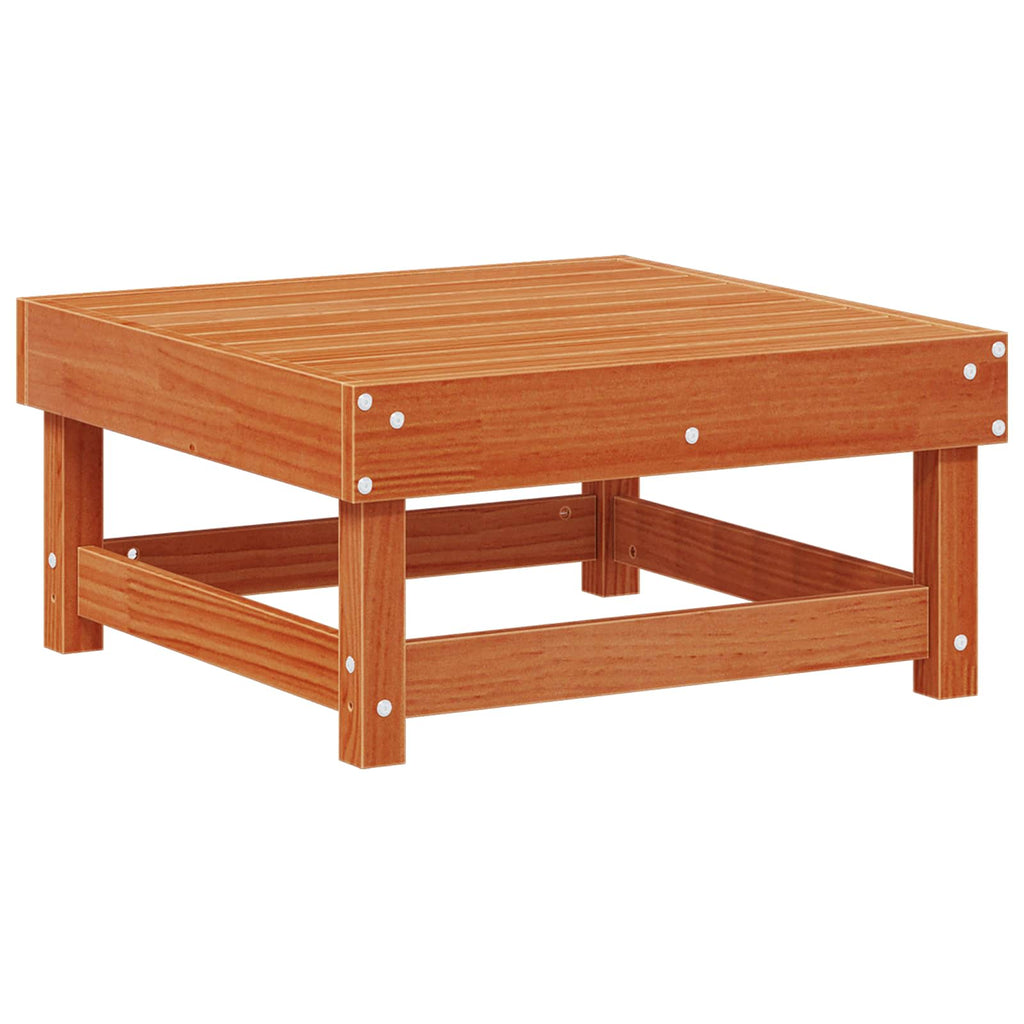Conjunto de Sofás de Jardín 5 pcs Marrón Cera Pino macizo