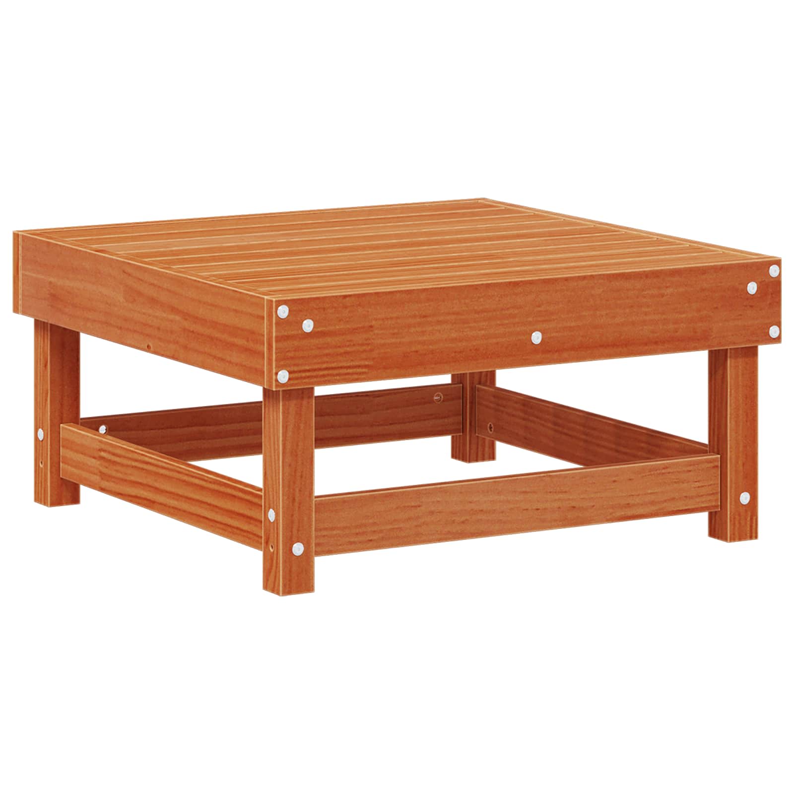 Conjunto de Sofás de Jardín 5 pcs Marrón Cera Pino macizo