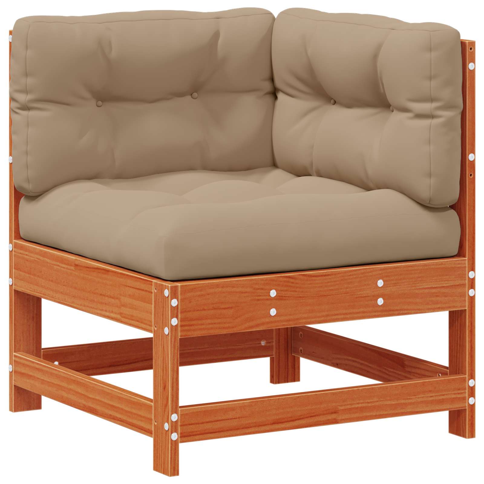 Conjunto de Sofás de Jardín 4 pcs Marrón Cera