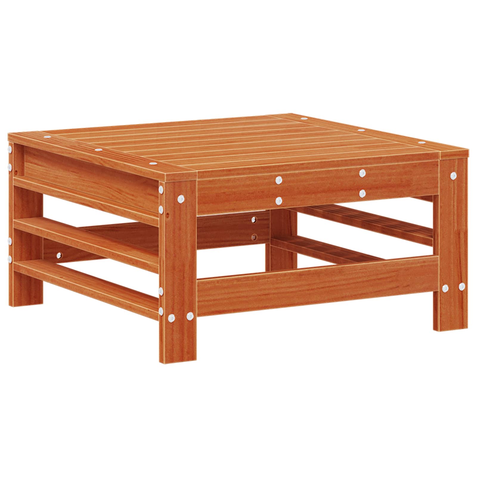 Conjunto de Sofás de Jardín 5 pcs Marrón Cera Pino macizo