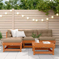 Conjunto de Sofás de Jardín 13 pcs Marrón Cera