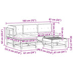 Conjunto de Sofás de Jardín 13 pcs Marrón Cera