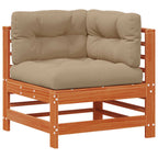 Conjunto de Sofás de Jardín 8 pcs Marrón Cera
