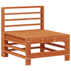 Conjunto de Sofás de Jardín 7 pcs Marrón Cera Pino macizo