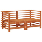 Conjunto de Sofás de Jardín 7 pcs Marrón Cera Pino macizo