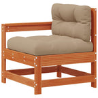 Conjunto de Sofás de Jardín 7 pcs Pino Marrón Encerado