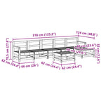 Conjunto de Sofás de Jardín 7 pcs Marrón Cera