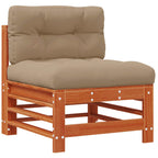 Conjunto de Sofás de Jardín 10 pcs Marrón Cera